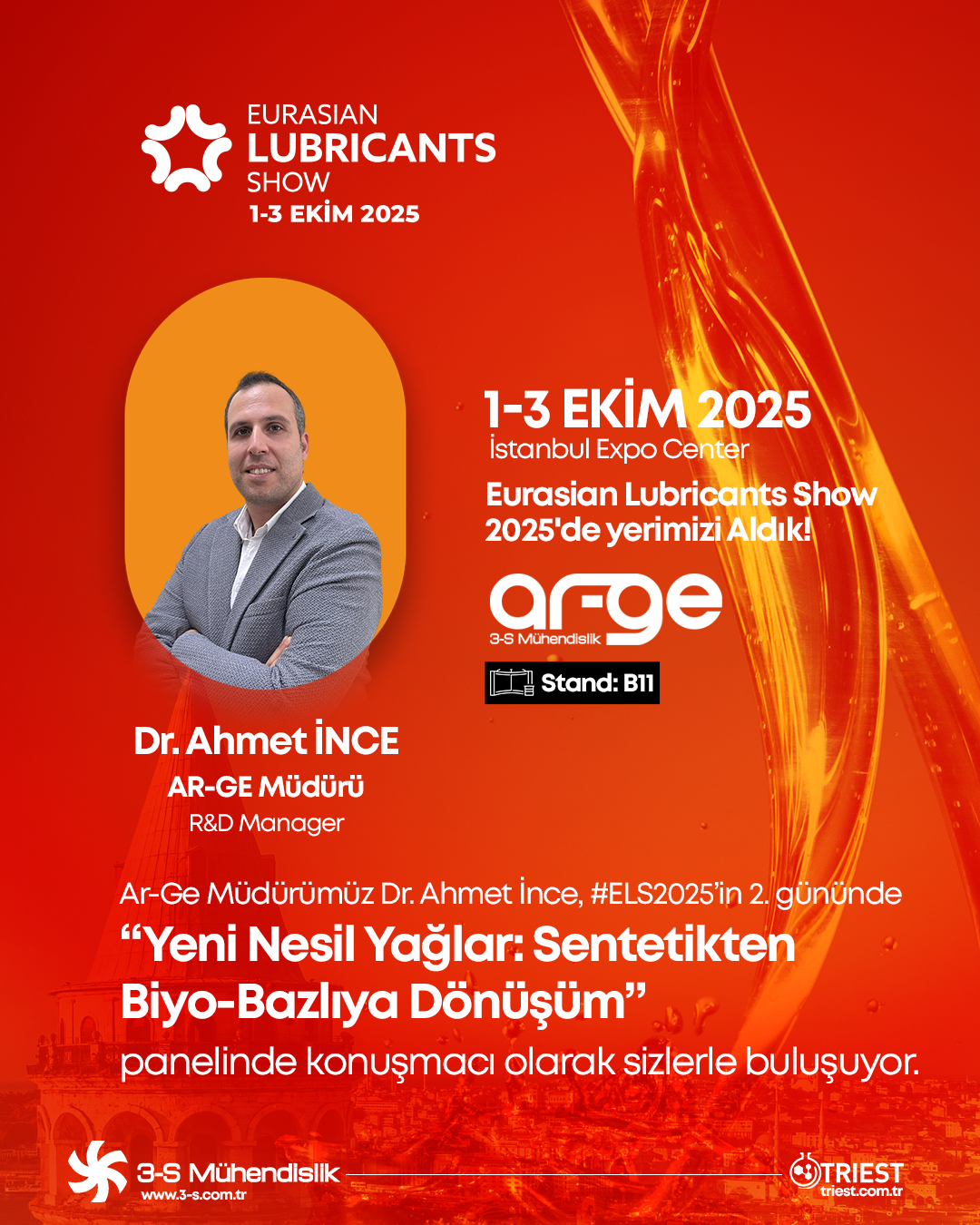 Eurasian Lubricants Show 2025'de yerimizi Aldık! 1-3 EKİM 2025 İstanbul Expo Center