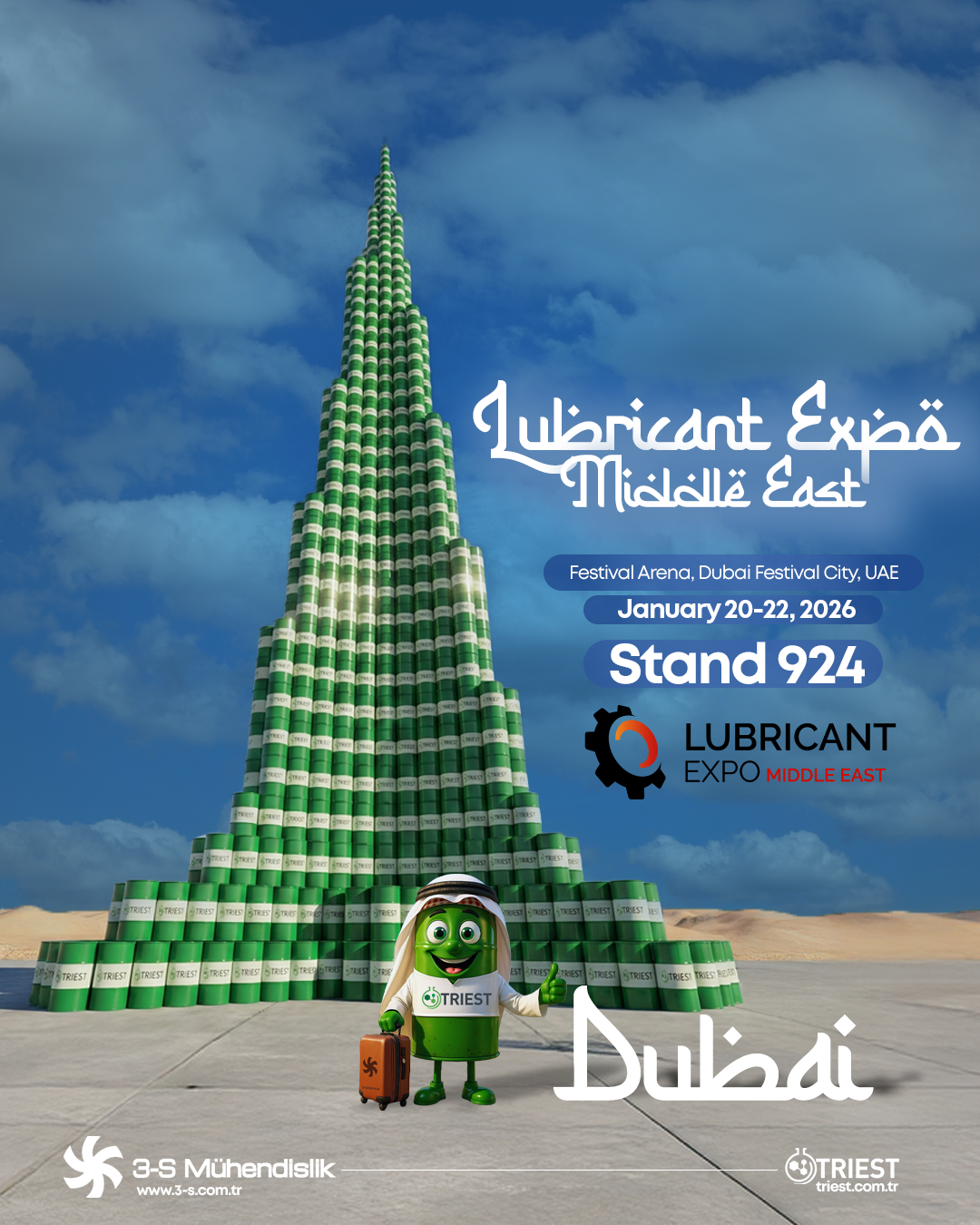 Lubricant Expo Middle East’teyiz,  Dünyanın En Büyük Madeni Yağ Teknolojileri Fuarındayız!